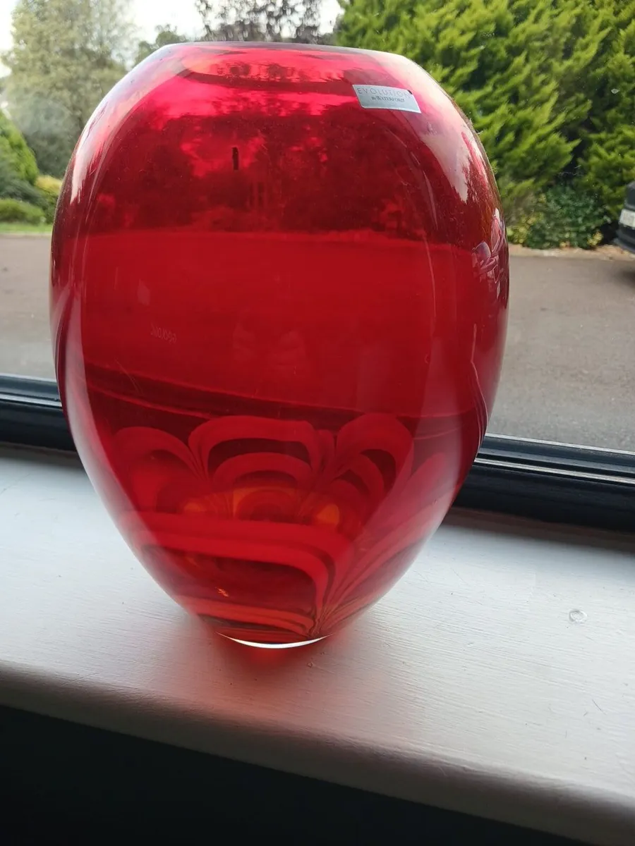 Evolution by Waterford Red & Amber Ginger Vase – 1 - Image 3