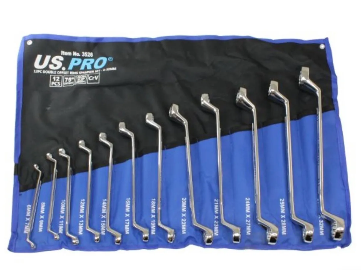 Brand New 12Pc Double Offset Ring Spanner Set - Image 1