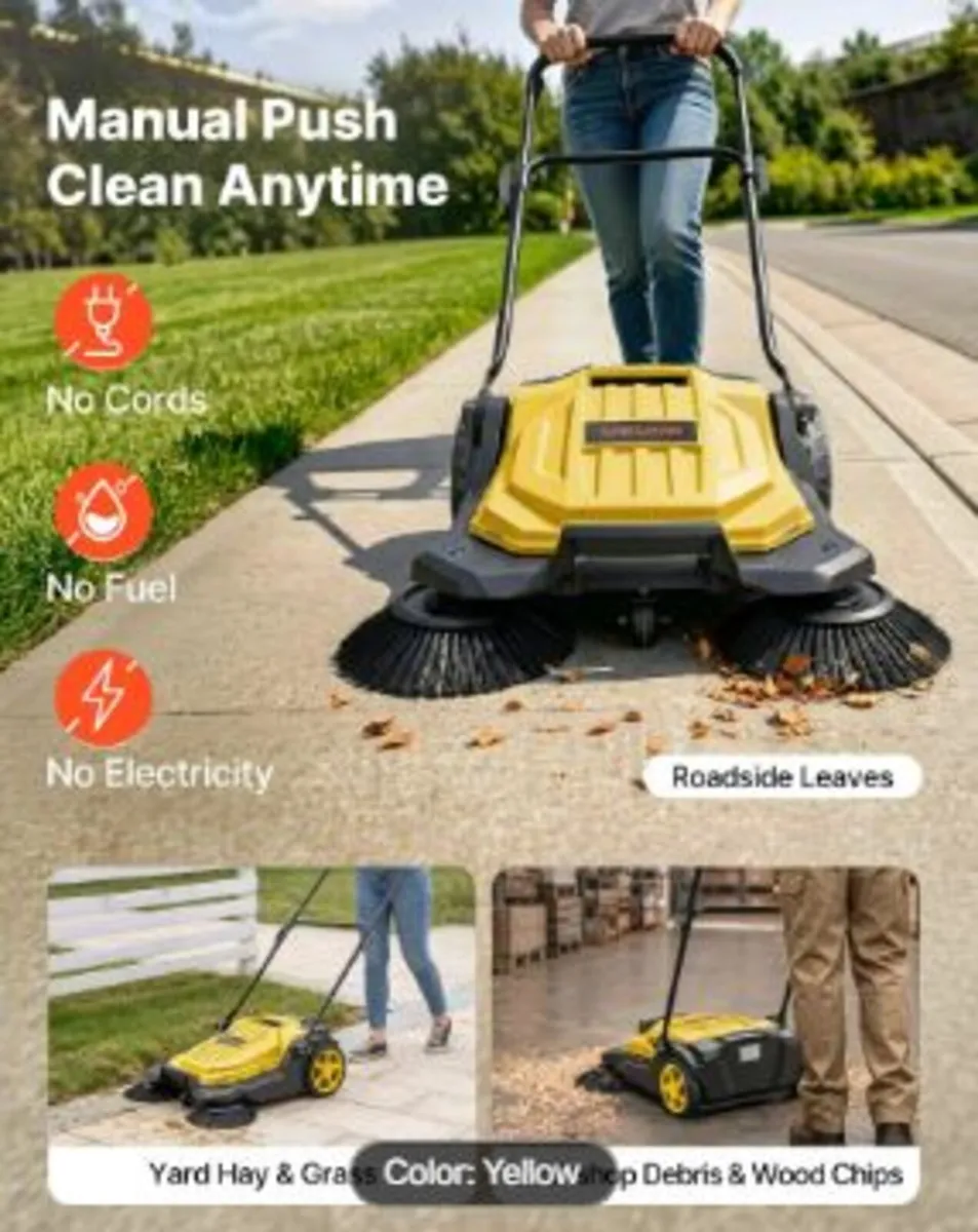 Walk-Behind Hand Push Floor Sweeper - Image 4
