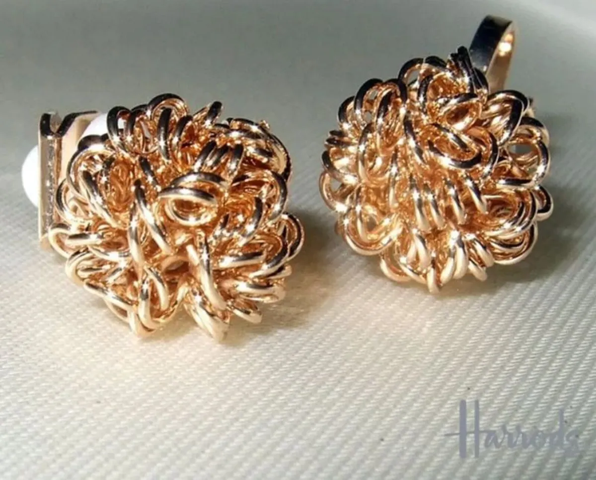 Vintage Harrods Clip-On Earrings – Unworn / New - Image 1