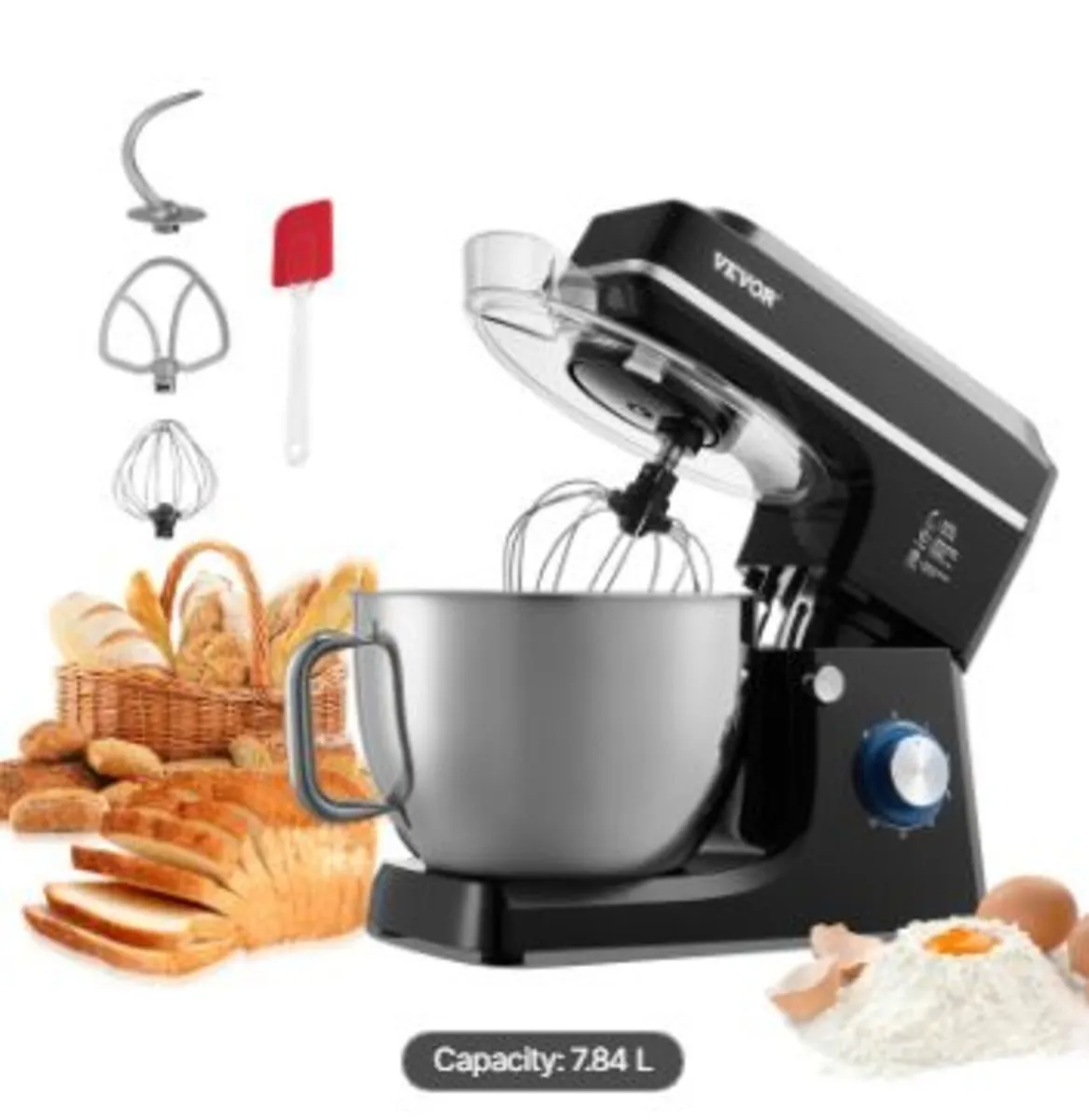 Stand Mixer, 8.3QT Dough Mixer, 1400W - Image 2