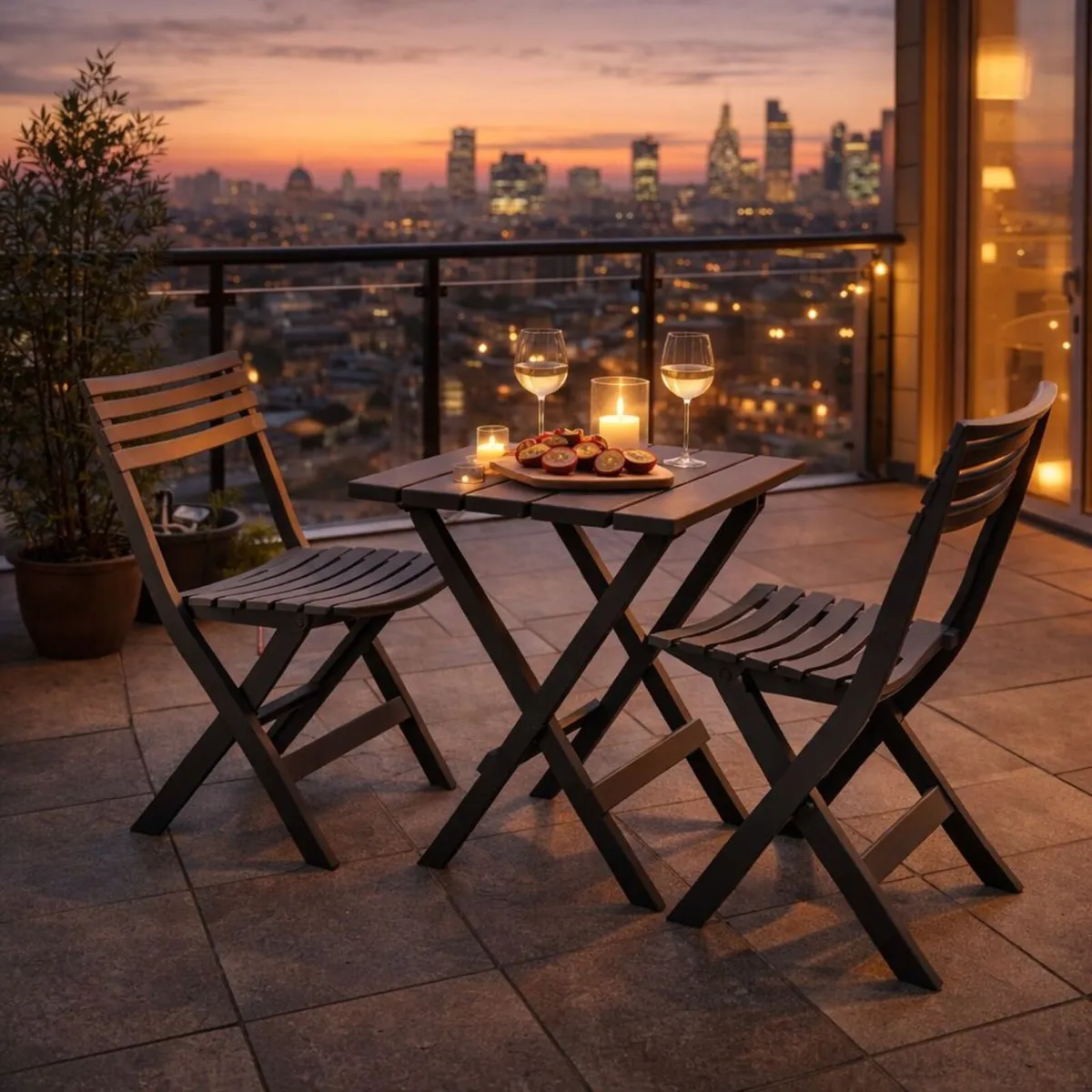 PORTABLE FOLDING  TABLE & 2 CHAIR SETS - Image 3