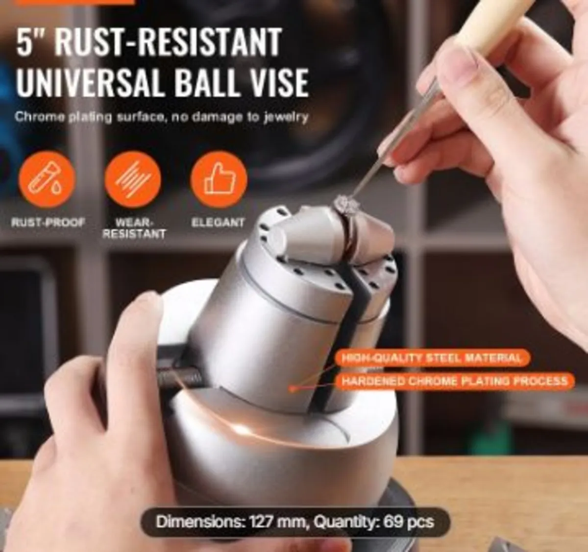 Ball Vise, 13 cm Engraving Setting Tool - Image 2