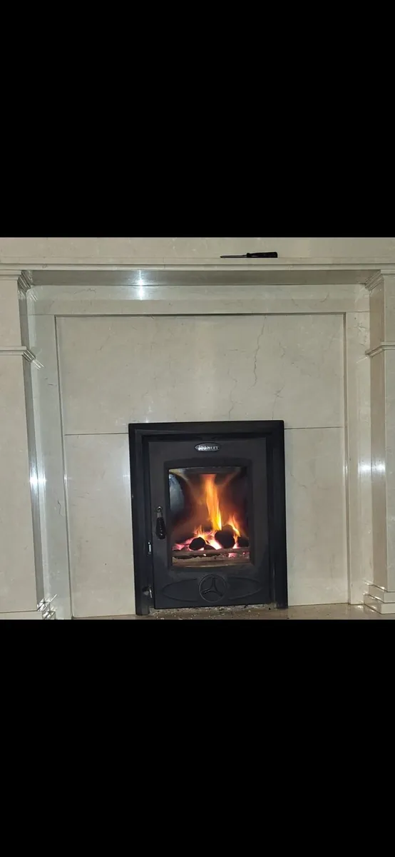 Marble fireplace & stanley insert stove - Image 2
