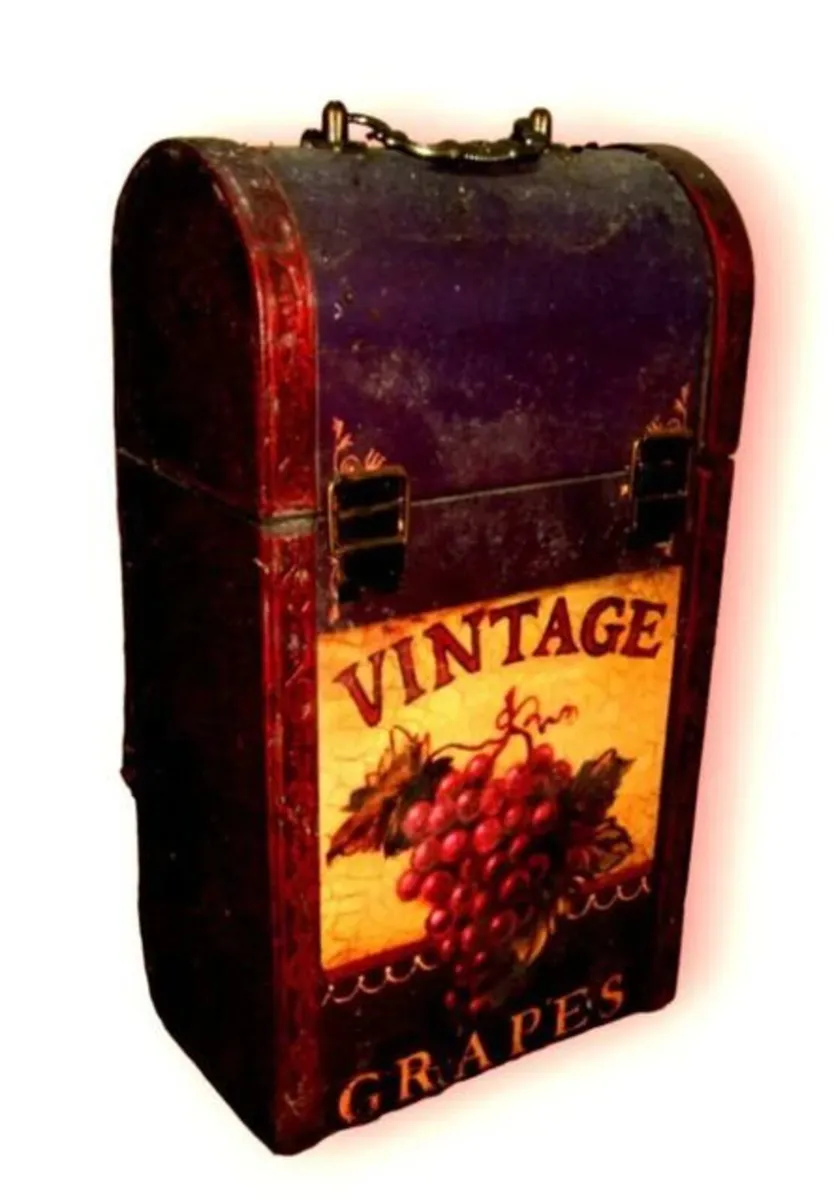 Vintage Wooden Double Wine Bottle Carrier - Image 4