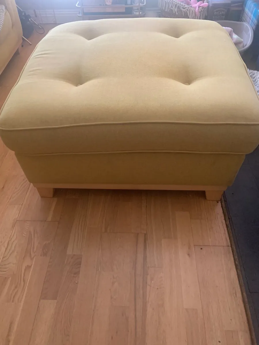 Sofa and footstool - Image 4