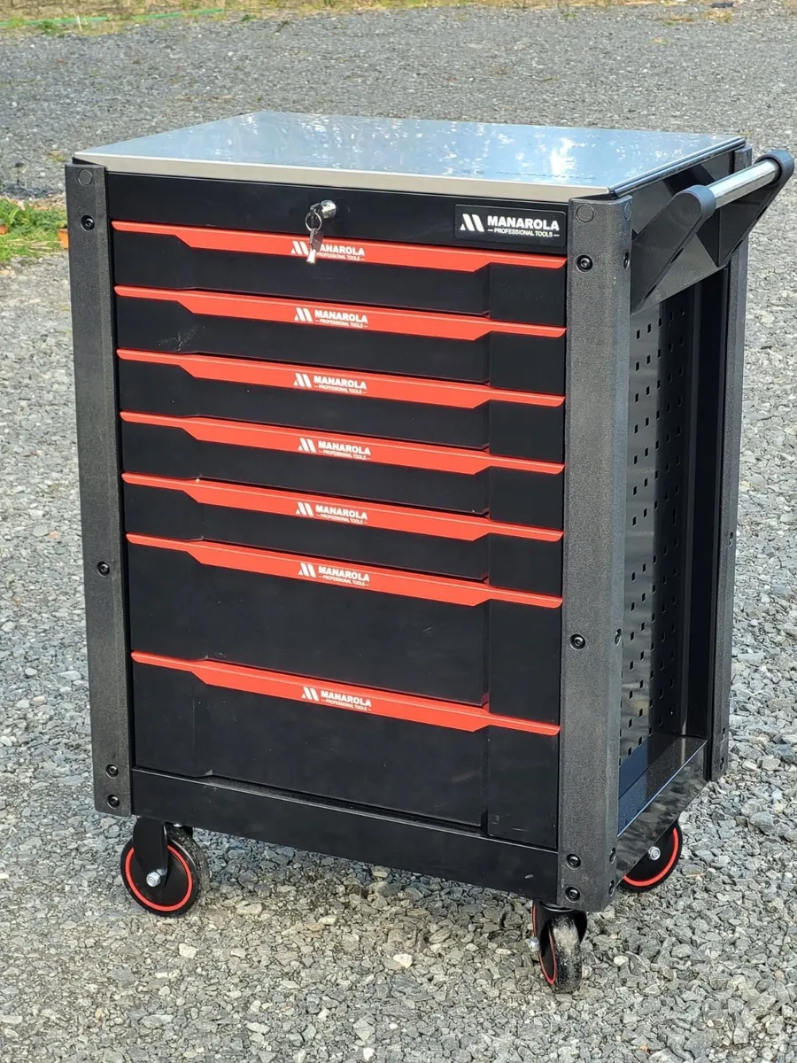 Manarola 7 Drawer Stainless Steel Tool Box - Image 2