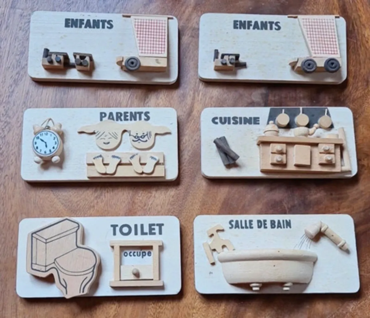 1980s vintage French door markers