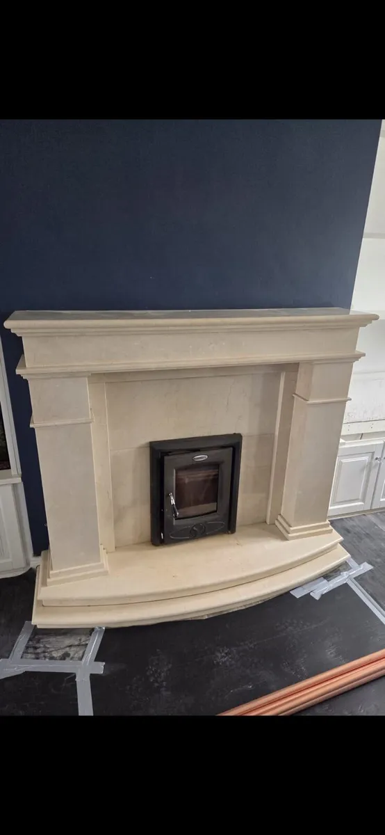 Marble fireplace & stanley insert stove - Image 3