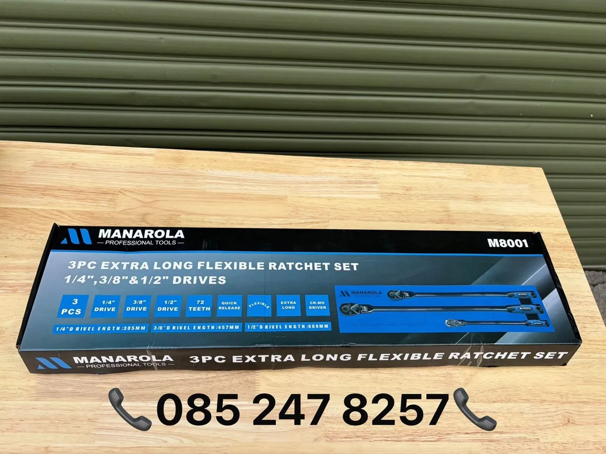 Brand New Manarola 3Pc Flexible Ratchet Set - Image 3