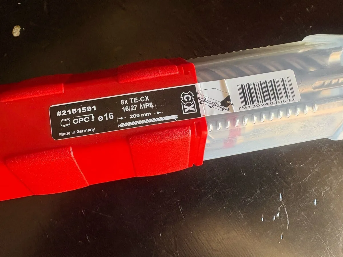 Hilti 16mm x 200mm Drill Bits x8 - Image 3