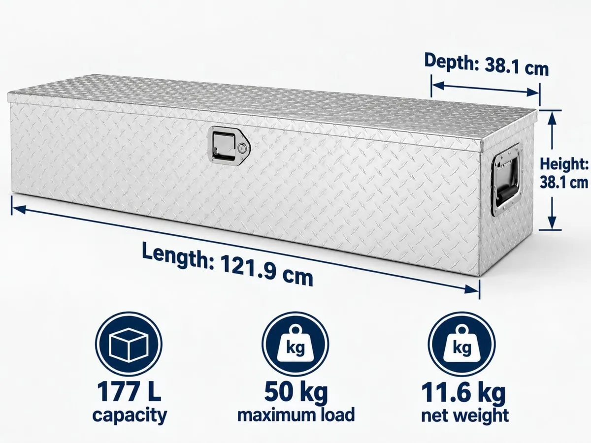 Heavy Duty Aluminium Truck Bed Tool Box - Image 3