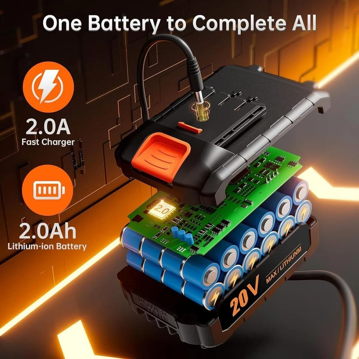 20V Cordless Drill Set – Electric DIY Tool Kit - Image 4