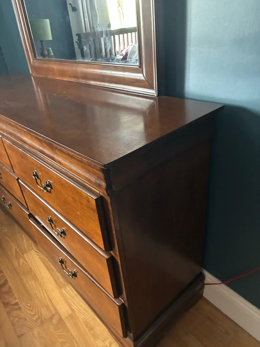 Chest of drawers and mirror - Image 2