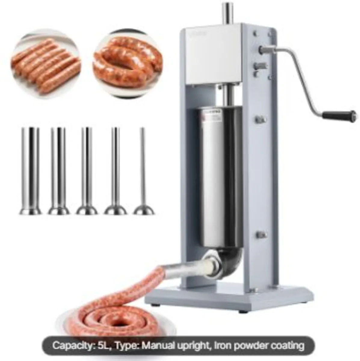 Manual Sausage Stuffer, 11 LBS / 5 L Vertical Mea - Image 1