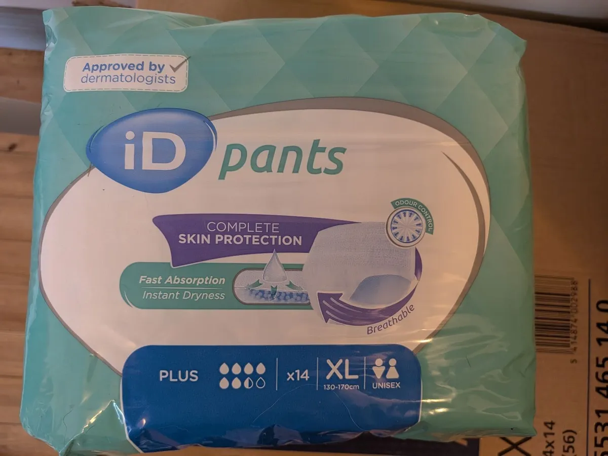 iD Pants Plus XL Adult Incontinence Pants/Nappies - Image 1