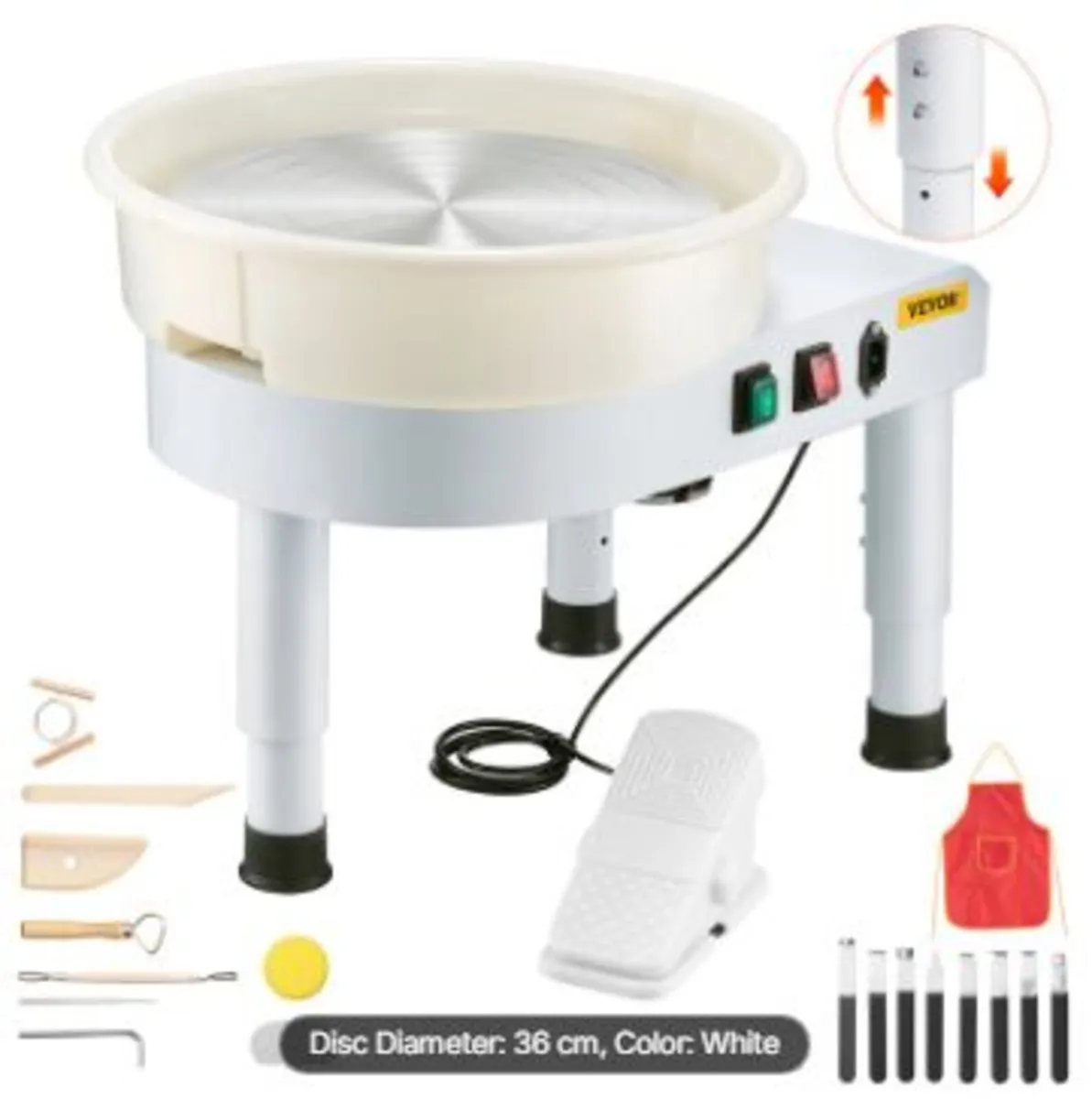 Pottery Wheel, 14 in Ceramic Wheel Forming Machine - Image 3