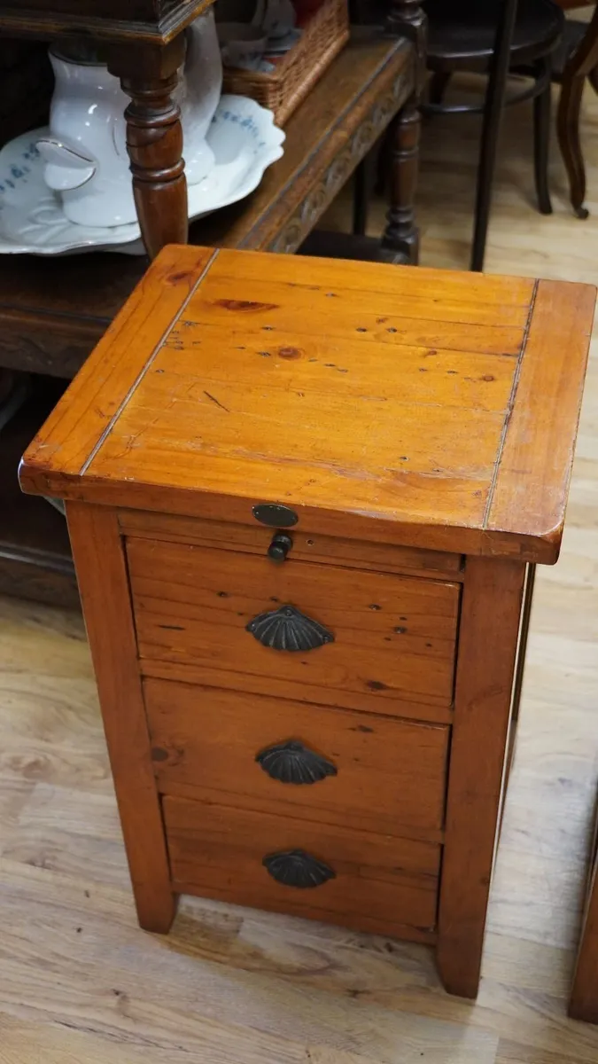 Pair of Irish Coast Reclaimed Wood Bedside Cabinet - Image 3