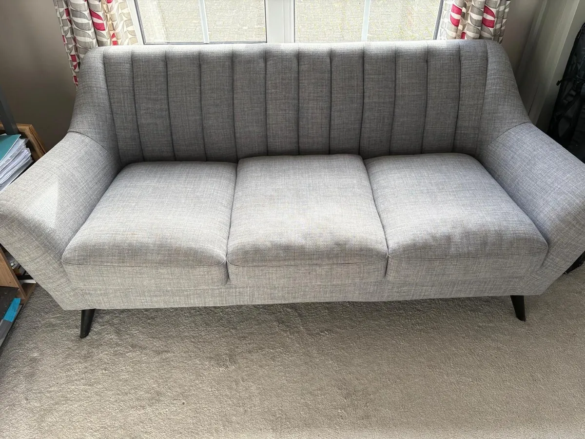 Grey Three Seater Couch - Image 1