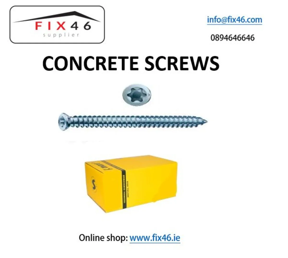 Concrete screws, various sizes, BEST PRICES!!! - Image 1