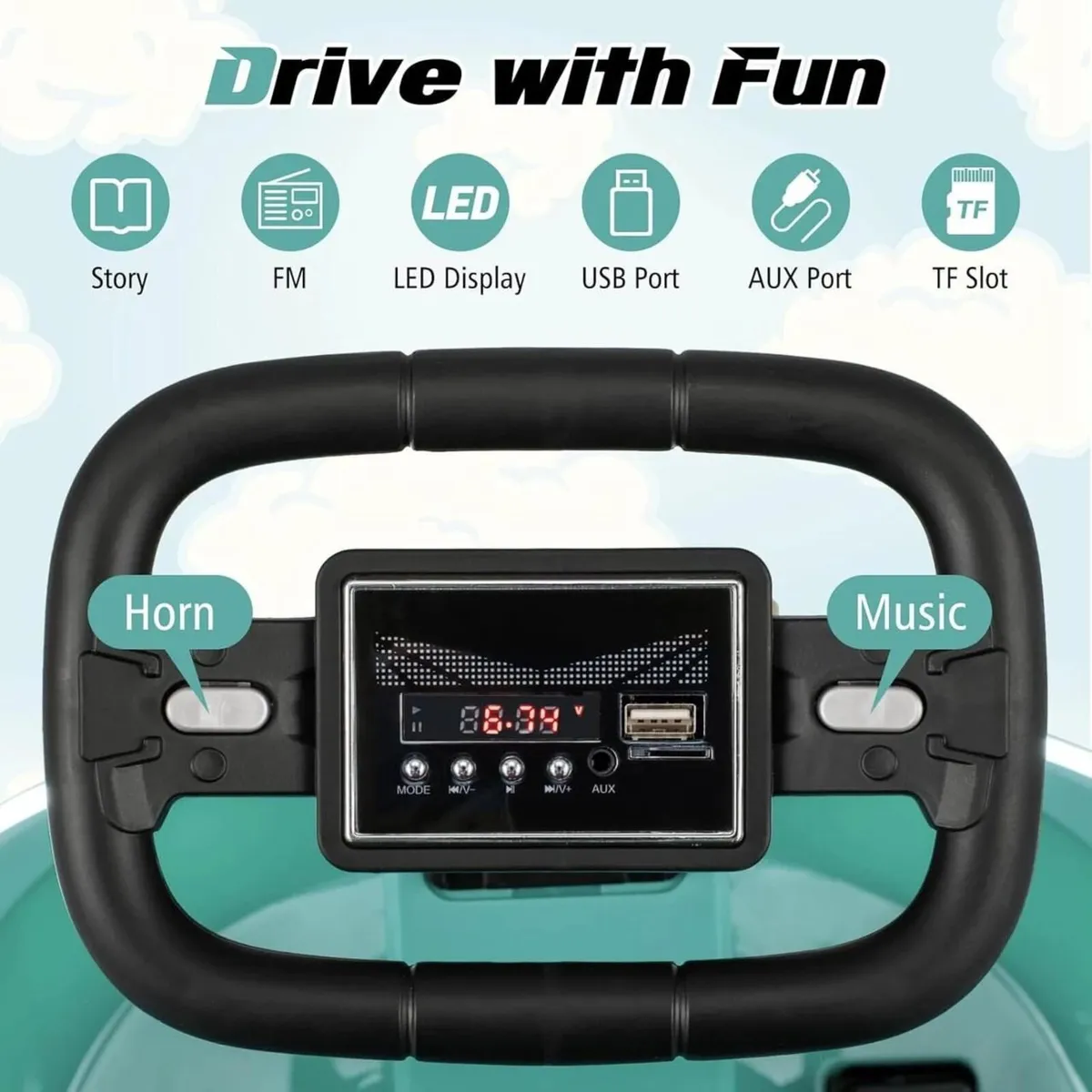 BumperBoo 6V Bumper Car Green - Image 3