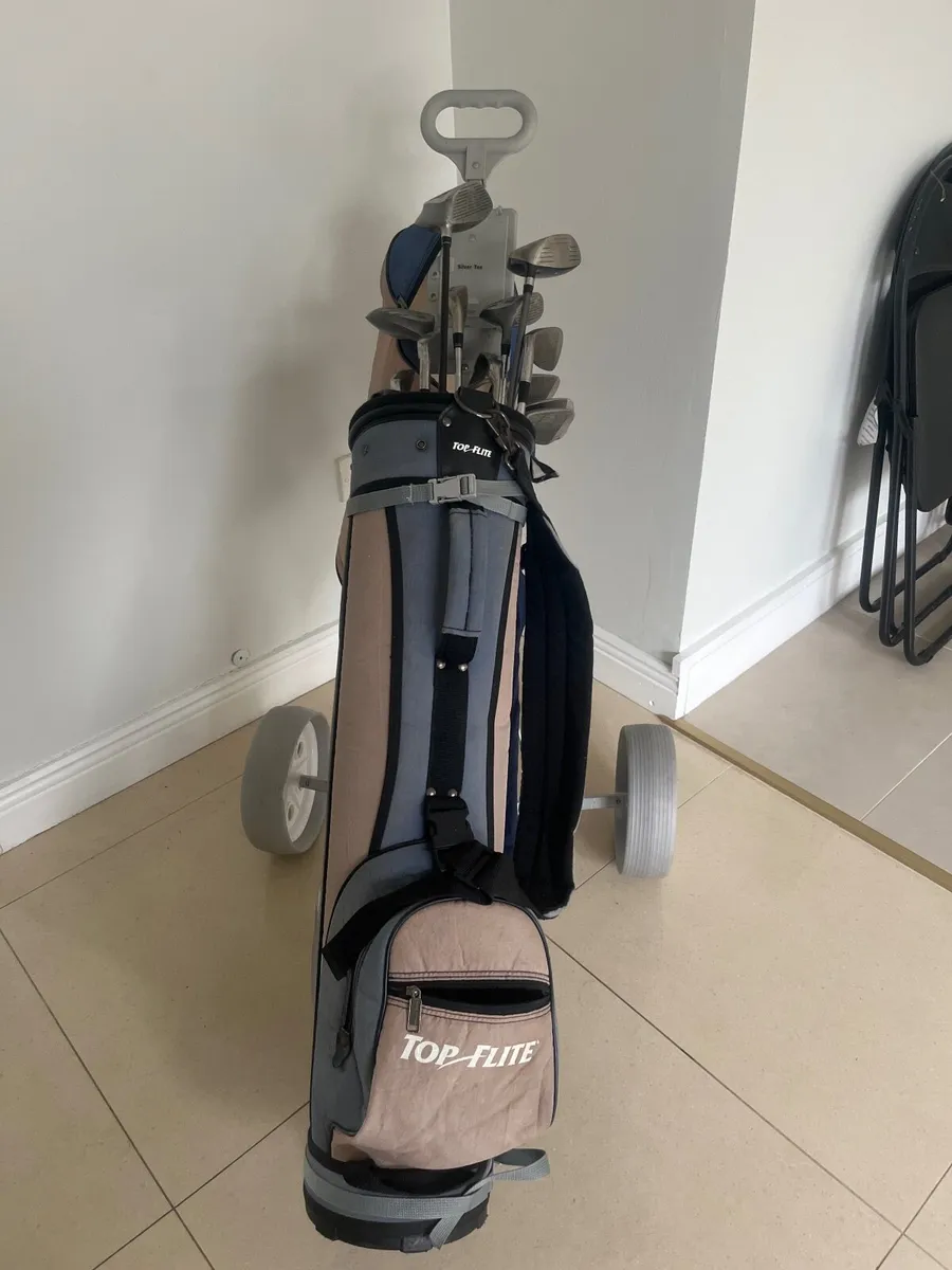 Golf Clubs and Trolly - Image 1