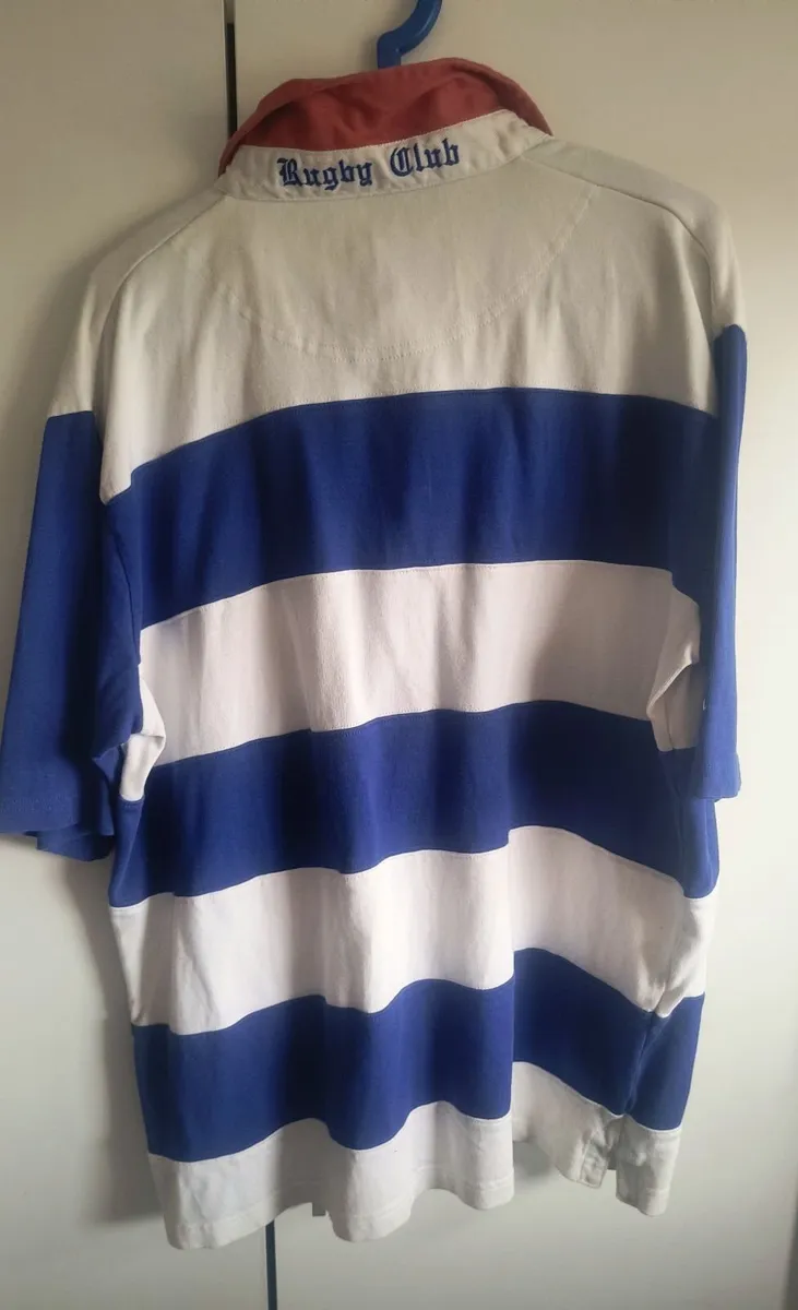 Polo Shirt White And Blue - Image 3