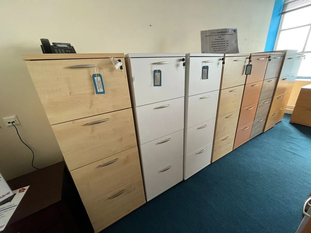 Clearance Wooden Filing Cabinets -from £100.00+VAT - Image 1