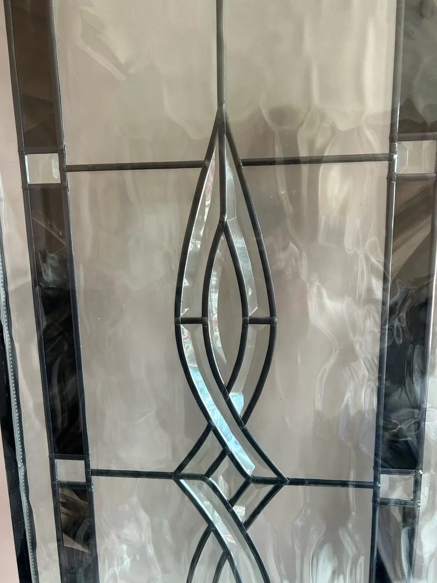 Two ornate leaded glass panels - Image 2