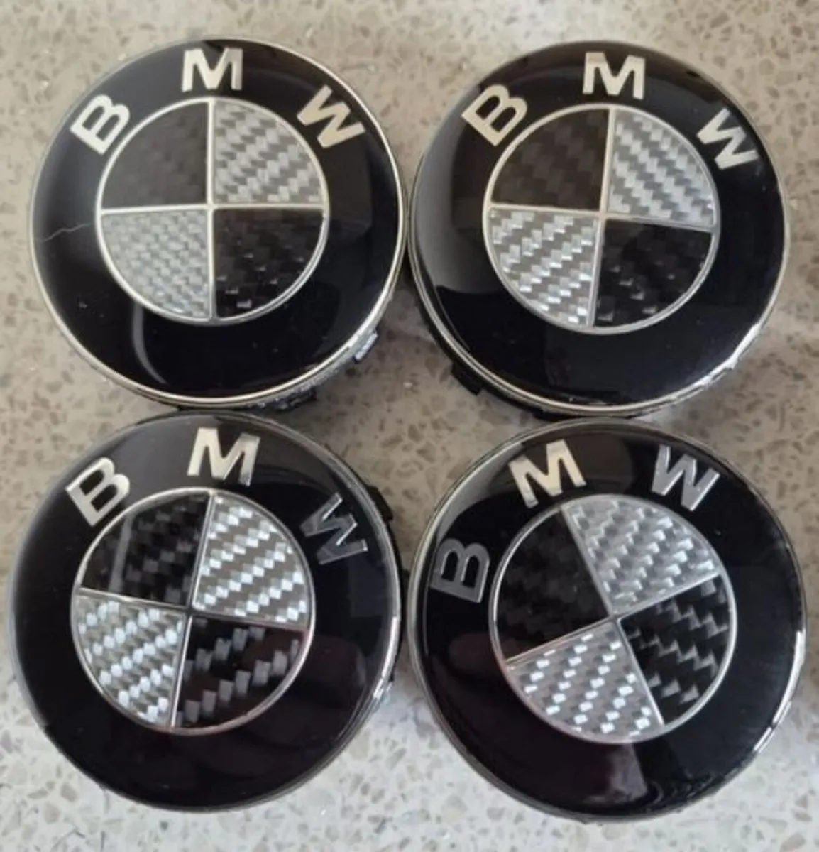 BMW Carbon Fibre Centre 56mm Caps (Black)Free Post - Image 3