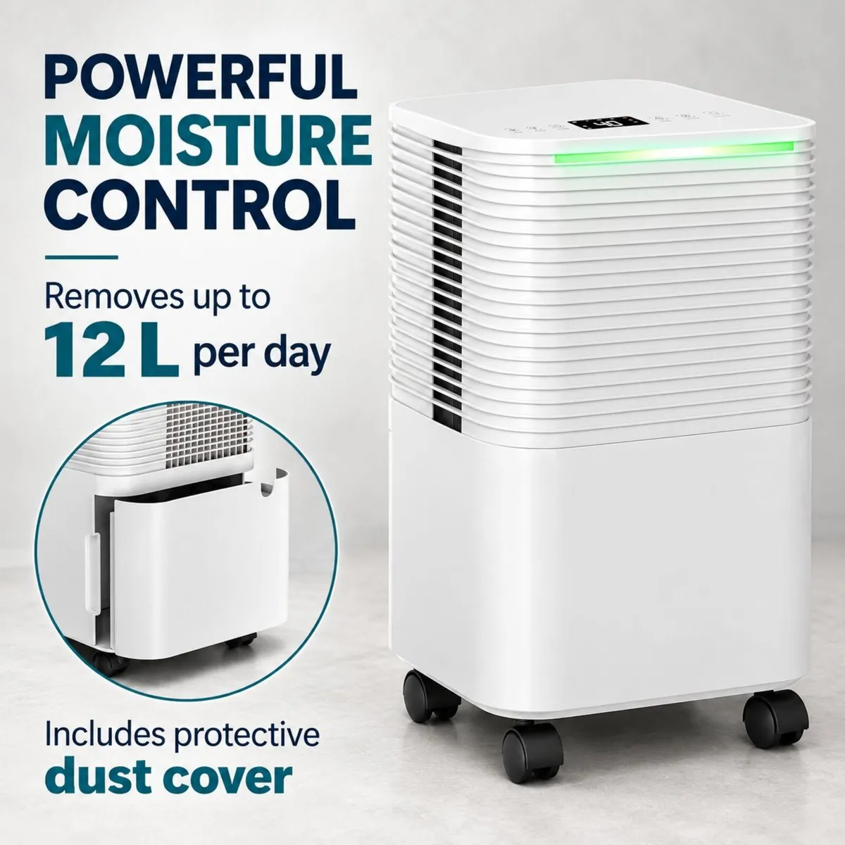 12L Day Dehumidifier for Bedrooms, Bathrooms and S - Image 1
