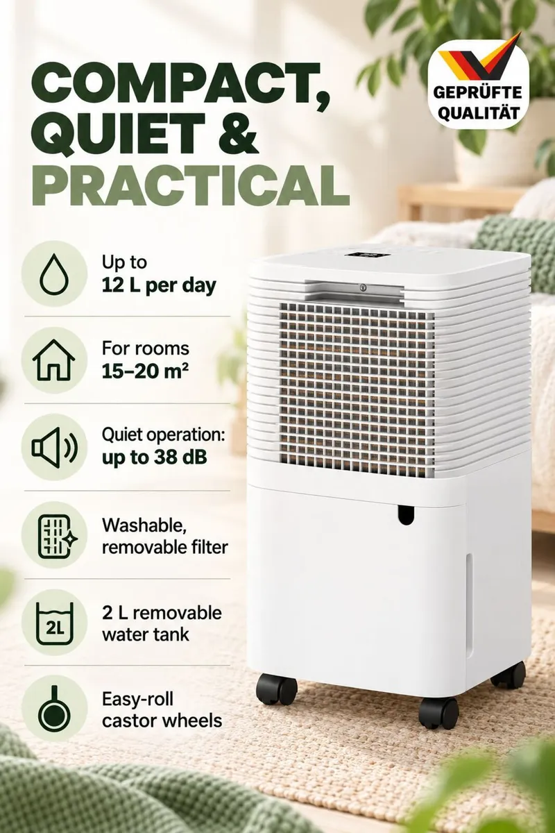 12L Day Dehumidifier for Bedrooms, Bathrooms and S - Image 2