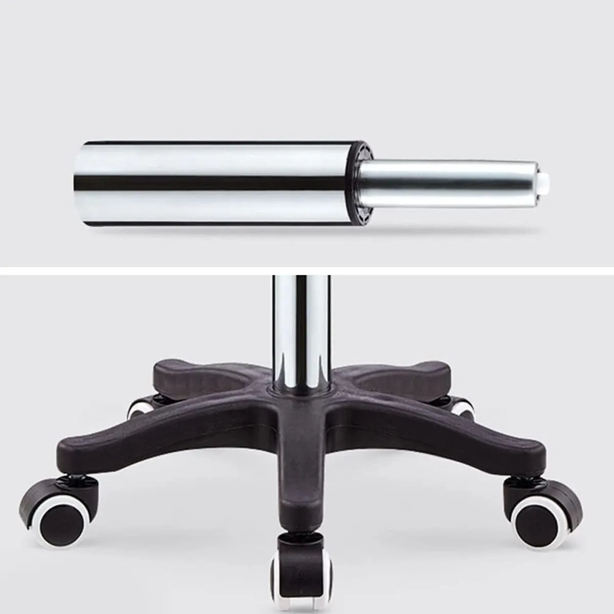 PU Leather Saddle Stool – Swivel Chair with Wheels - Image 3