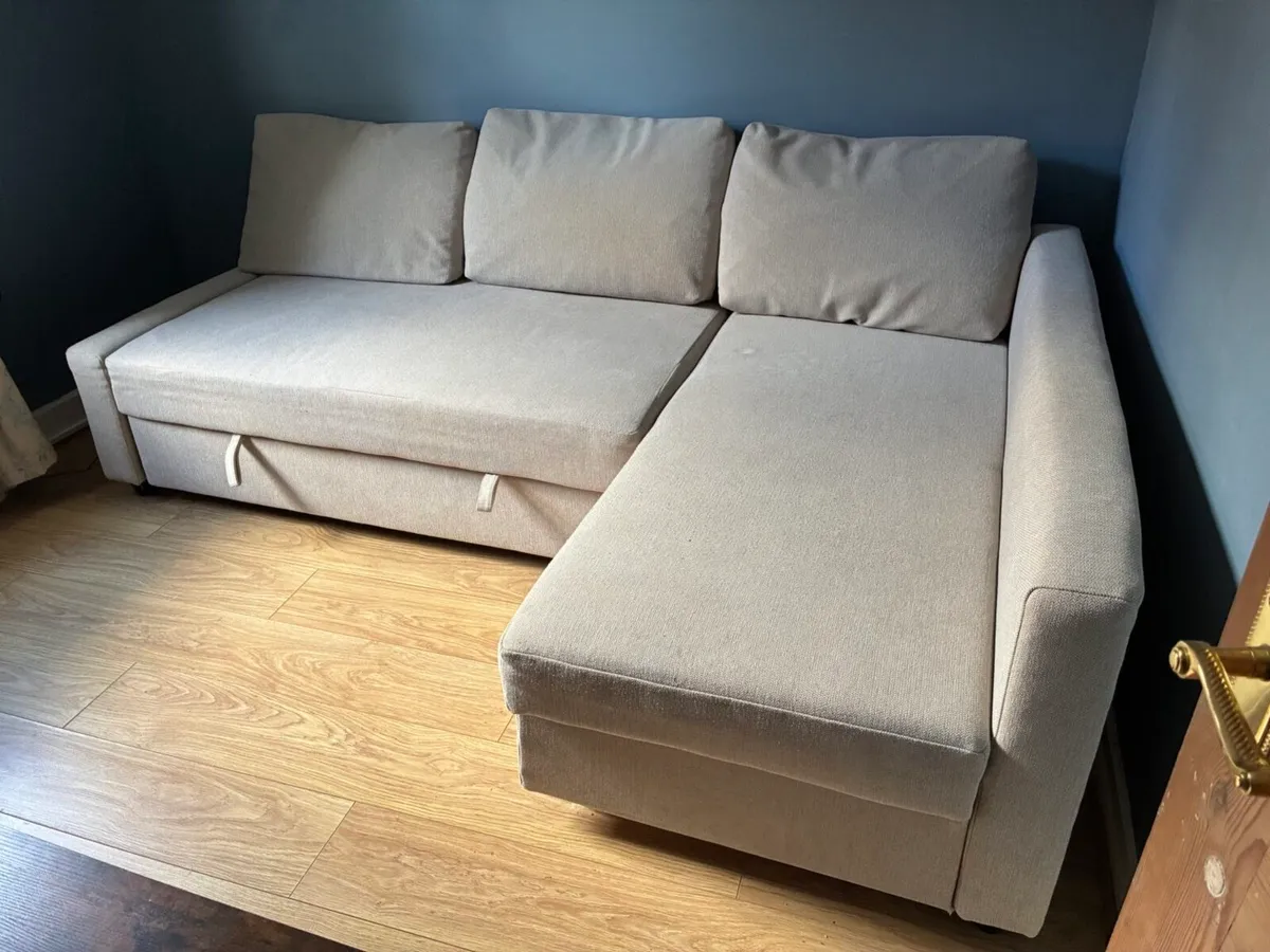 Beige corner sofa /sofa bed - Image 1