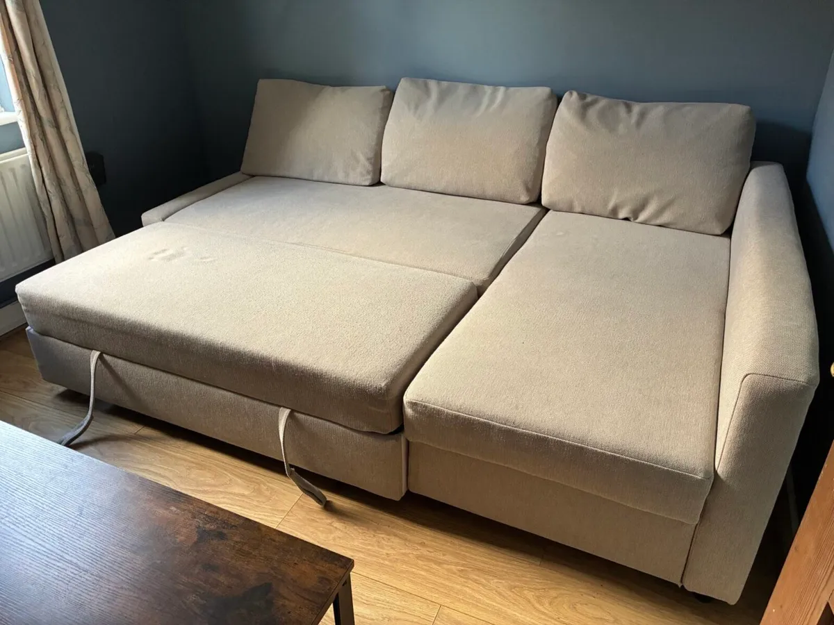 Beige corner sofa /sofa bed - Image 2