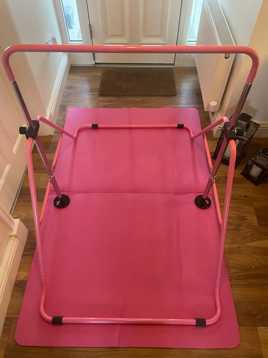 Pink Gymnastics Bar with Mat - Image 2