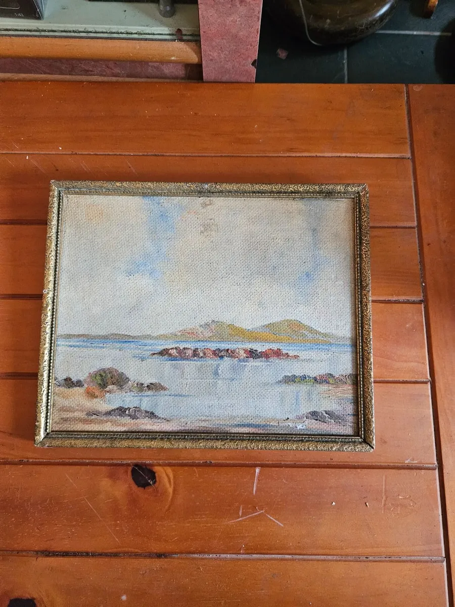 Vintage Picture Oil on Board - Image 1