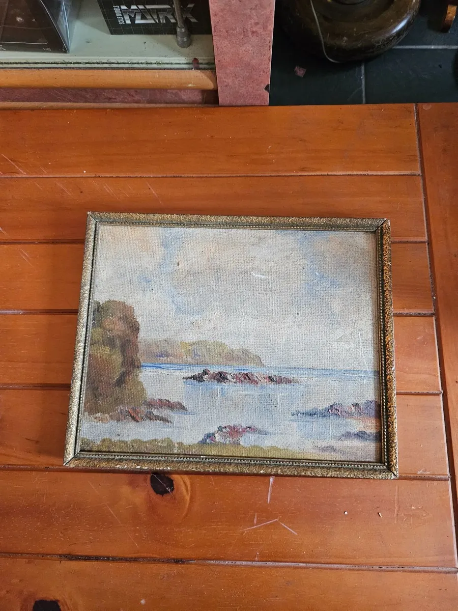 Vintage Picture Oil on Board - Image 1