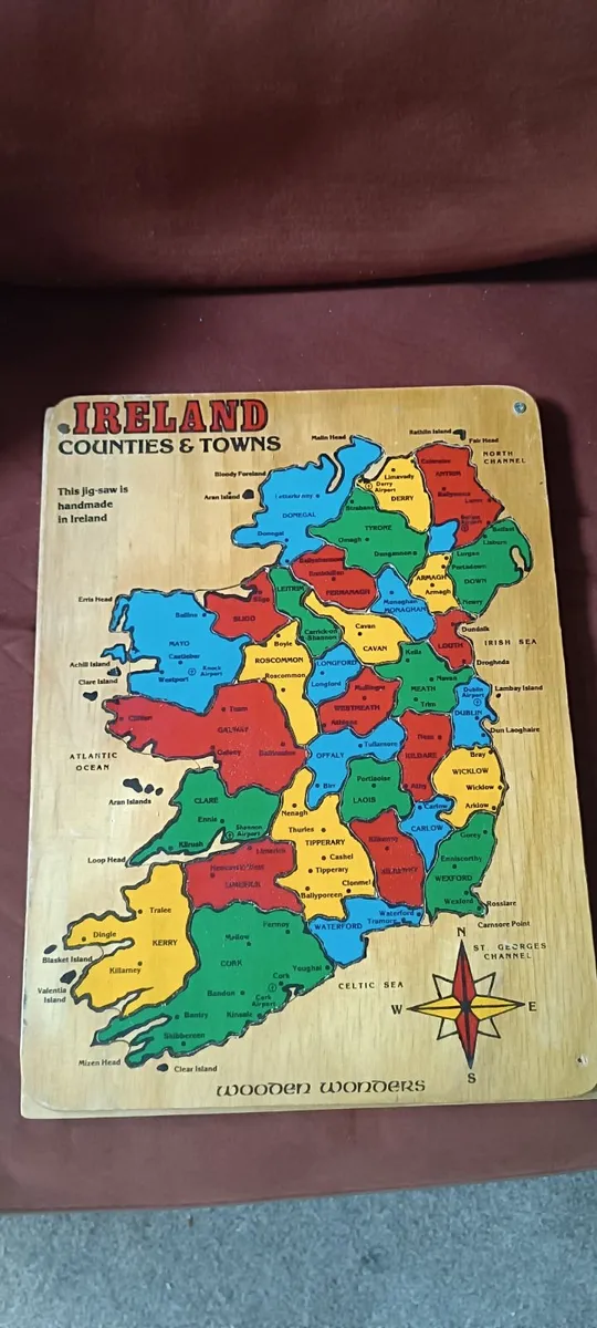 Wooden Jigsaw Map of Ireland