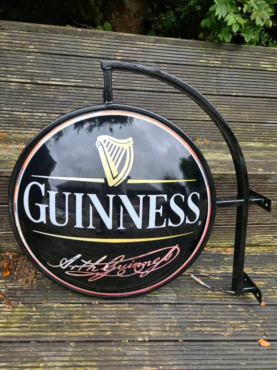 Authentic Guinness Double-Sided Pub Sign / Lightbo - Image 1