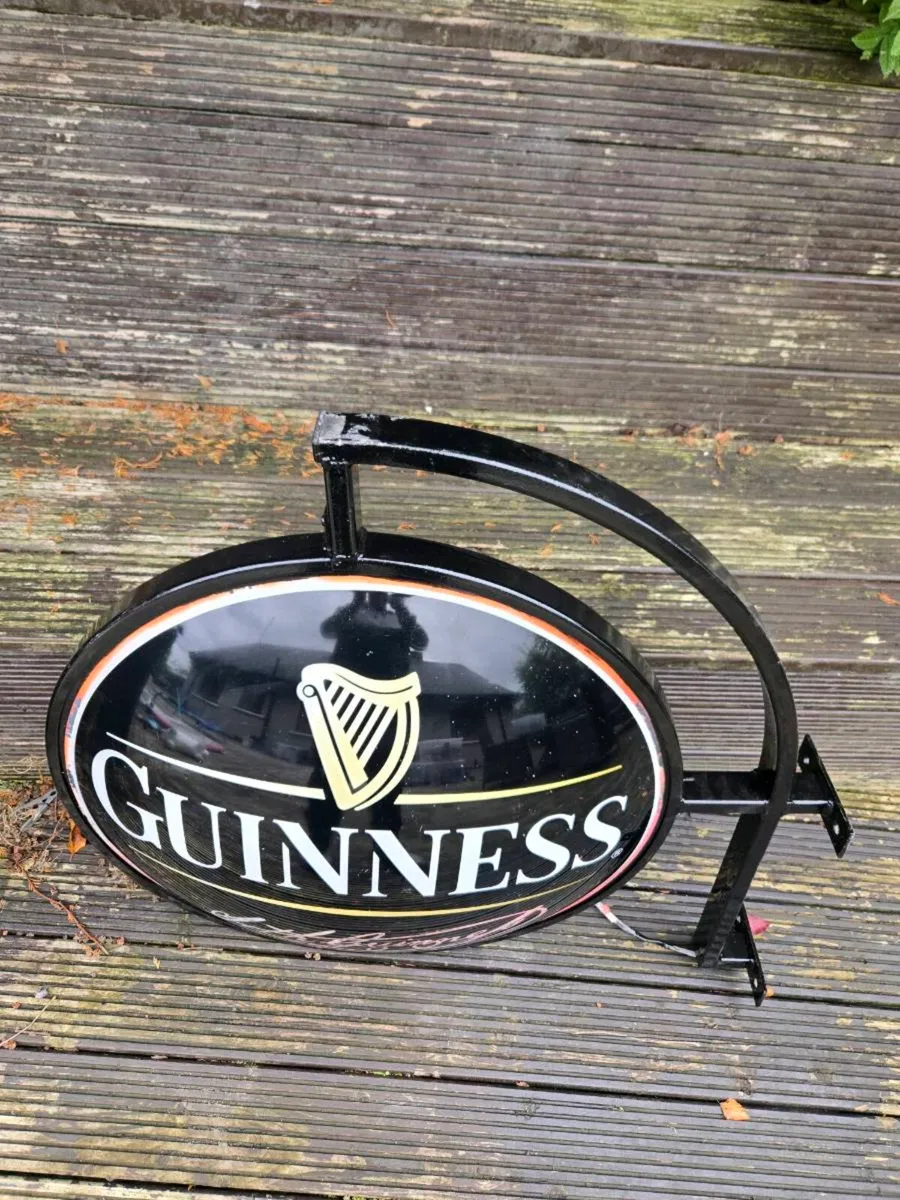 Authentic Guinness Double-Sided Pub Sign / Lightbo - Image 3