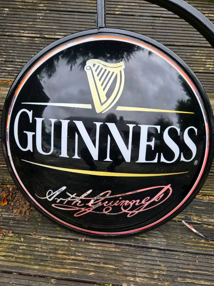 Authentic Guinness Double-Sided Pub Sign / Lightbo - Image 4