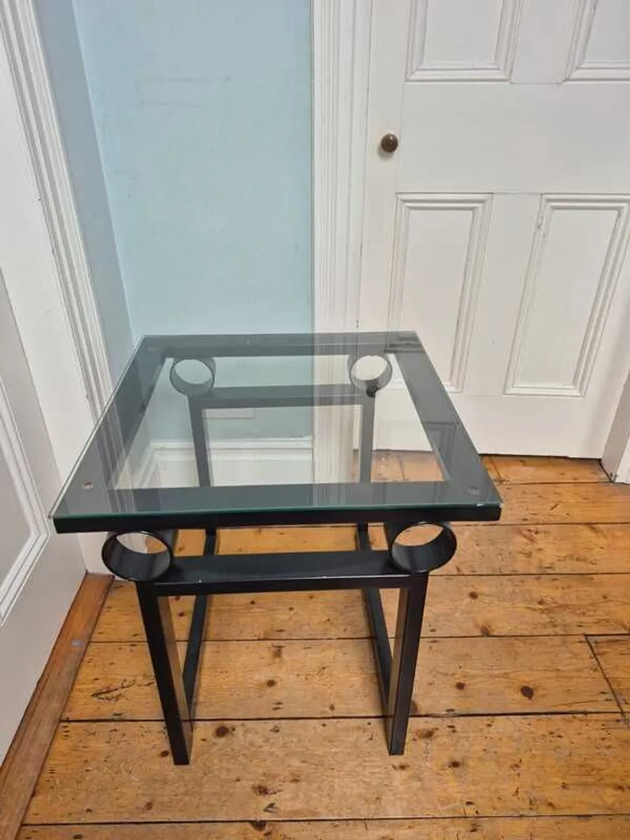 Glass and metal side tables - Image 2