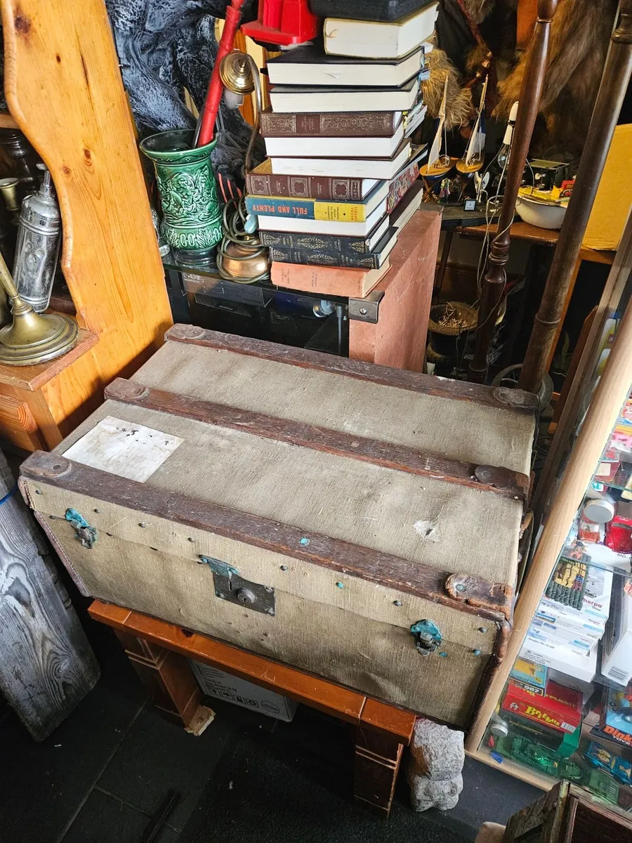 Vintage Antique Traveling Chest Trunk - Image 1
