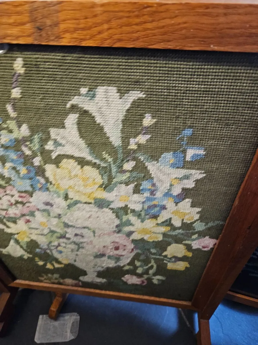 Vintage Retro Embroidered Fire Screen - Image 4