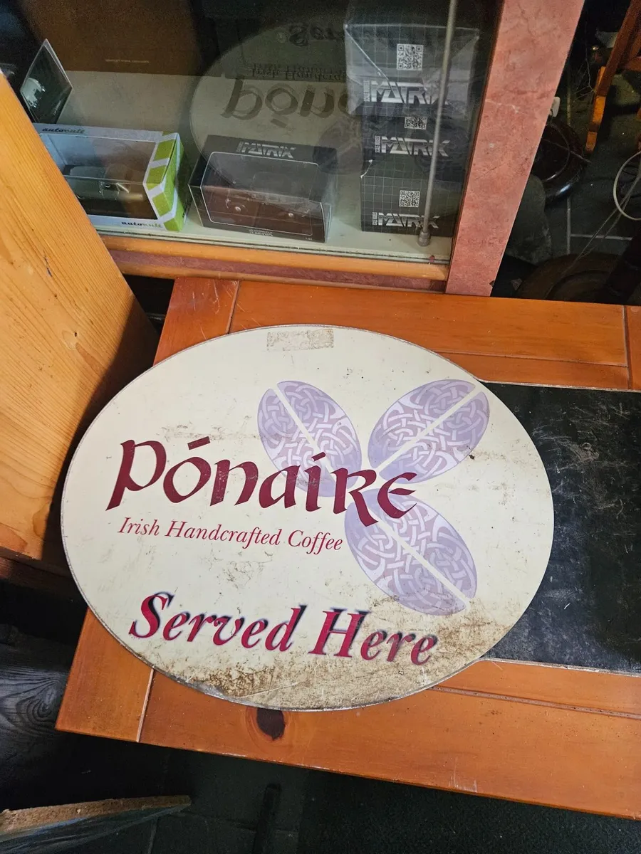 Poʻnaìre Irish Handcrafted Coffee Shop Sign - Image 1