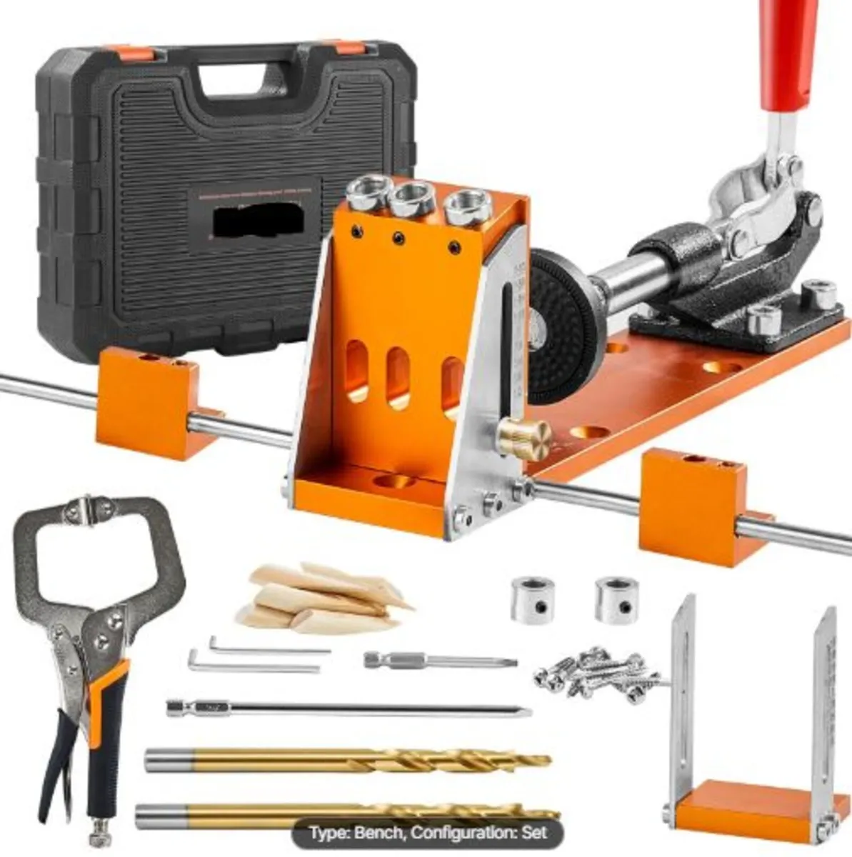 Pocket Hole Jig Kit, 34 Pcs Pocket Hole Jig System - Image 1