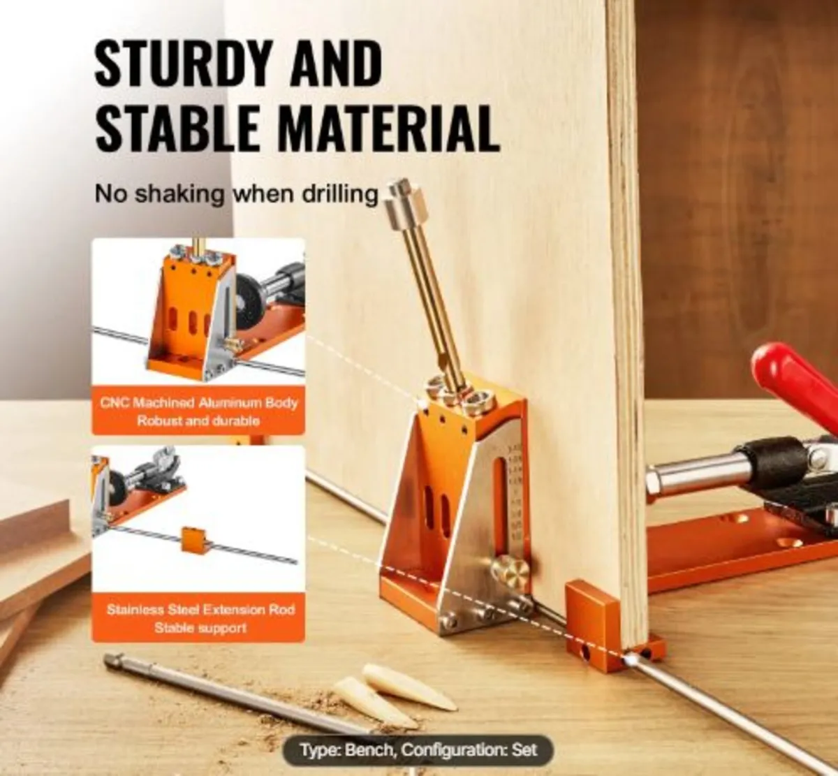 Pocket Hole Jig Kit, 34 Pcs Pocket Hole Jig System - Image 4