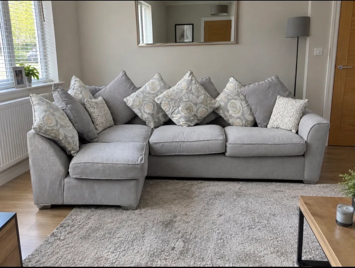 Grey Harvey Norman corner sofa/sofabed  L shaped - Image 1