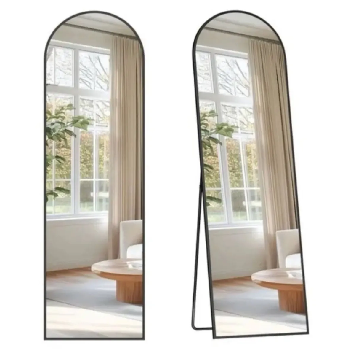 Mirror -  Free Stand or Wall Mounted (Black) - Image 1